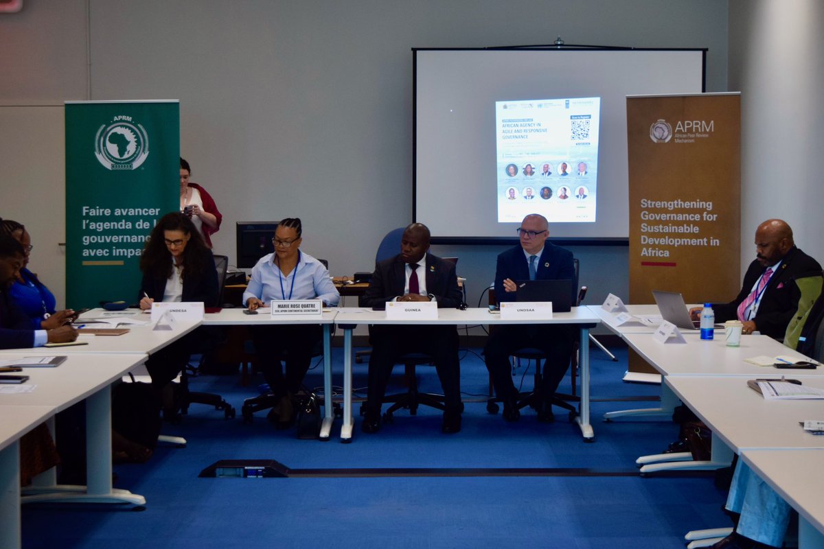 APRM_MarieRose's tweet photo. Today, I welcomed partners and participants to the @APRMorg –@UNOSAA1 –@SDG16Plus VNR Lab on African agency in agile and responsive governance organised as part of the official VNR Labs of the HLPF 2026. In my remarks, I emphasised that the challenge before us is not the absence of frameworks, but the need to translate existing commitments into meaningful action.
 
National development plans must be reflected in public budgets and investment decisions. International cooperation should strengthen country systems rather than establish parallel structures that are difficult to sustain. Ultimately, progress must be felt in people’s everyday lives and reflected in the confidence they place in public institutions.
 
I also welcomed the participation of young people and civil society, whose voices should be heard while priorities are still being shaped, rather than only after decisions have been taken. Their perspectives help institutions understand where policies are delivering and where adjustments may be required.