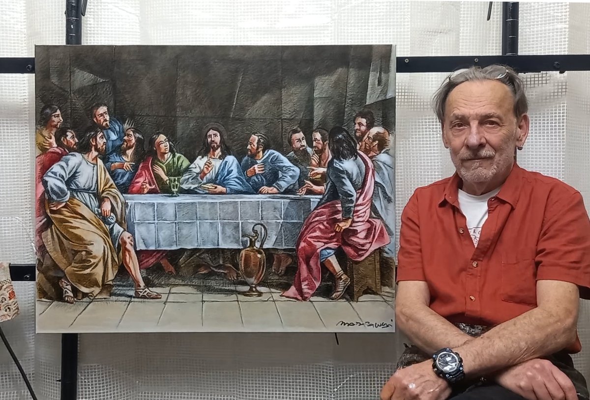 marcoangeli's tweet photo. A partir de 2021, com a série dos Vinte Mistérios do Rosário, hoje em Goiânia, recomecei a pintar as obras sacras, os ícones, que são um trabalho extremamente gratificante.
Essas obras podem ser vistas em minha galeria no Facebook:
https://t.co/HE2Enoxzro

Toda a série está disponível, inclusive, em gravuras assinadas, com tiragem limitada, que podem ser adquiridas também com cartão de crédito.
Minhas obras são feitas apenas sob encomenda.
Detalhes no whatsapp 11 95030.6005, São Paulo, sem intermediários.