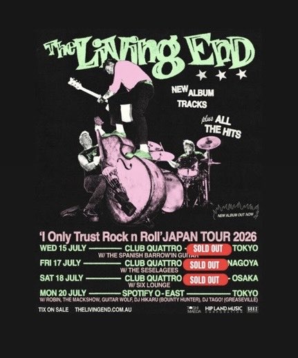 kttey7162's tweet photo. 木曜日です
( ◠‿◠ ) 

#ねぶそくちゃん
#SIXLOUNGEMIDNIGHTRADIO
https://t.co/e6axROZryv

  "I Only Trust Rock n Roll" JAPAN TOUR 2026大阪公演
日時：2026年7月18日（土）
The Living End/SIX LOUNGE https://t.co/ewG62uxoWi
