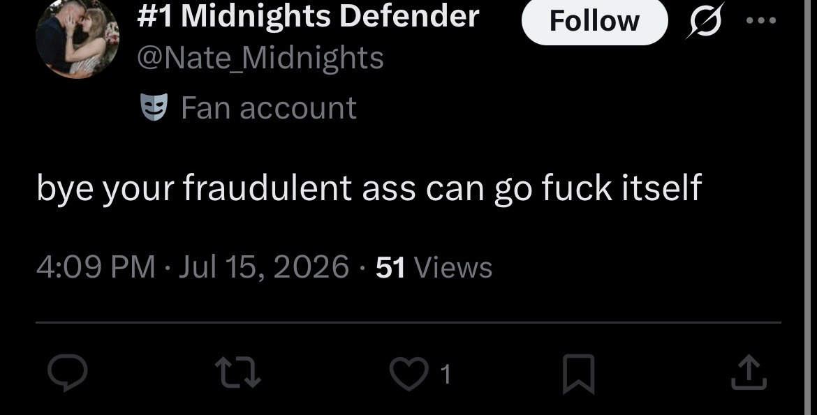 CG1KLeaks's tweet photo. “bye your fraudulent ass can go fuck itself” https://t.co/TwpG3sdbOL