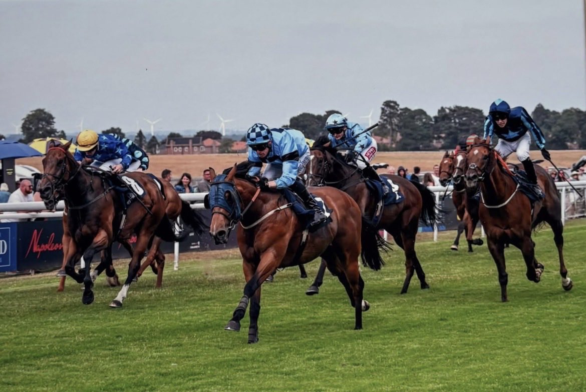 NewstartRacing's tweet photo. *#Pinpoint - 4th* 🏇☀️ @Beverley_Races
He takes every chance to prove his worth, in a tight photo finish for 4th place!
His first 2 runs for us bring home 2nd & 4th! 🏇🥈🏅👌
Many thanks to all involved!
His winning day will come - get involved @NewstartRacing!
📞07904 117531🏇 https://t.co/uC6k1Y0hCr