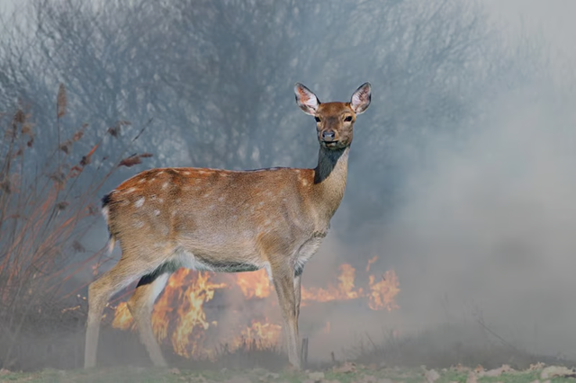 GreatlakesladyM's tweet photo. Canada at least try to put the fires out. 🤨
During the Canadian wildfires, animals are impacted through immediate danger, displacement, and smoke inhalation. While many large mammals, birds, and insects can flee, burrow, or take refuge in waterways, megafires destroy critical habitats, forcing wildlife to navigate new environments or face devastating losses.