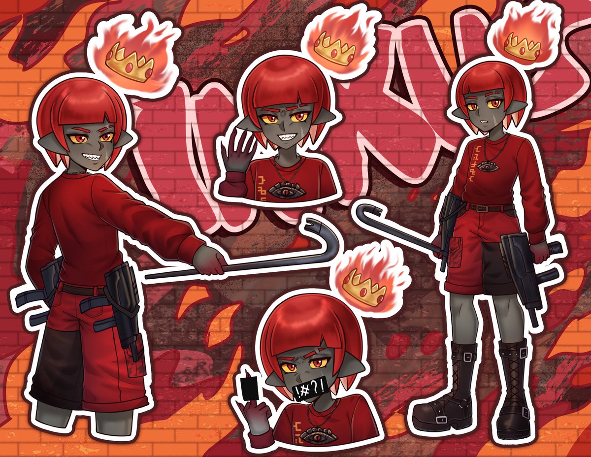 InkusVT's tweet photo. Inkus [ink•kiss/ink•cuss] - chaotic troublemaker &amp; resident of New HELL. makes content on gaming &amp; horror related topics. loves cola &amp; hates AI like the plague. NOT a fan of authority 

Art › #inkusART
🔗 › https://t.co/qM1Hvr9FIg 
Oshi mark › 👑😈

#Vtuber 
#VTuberUprising https://t.co/D9wOXgxBJQ