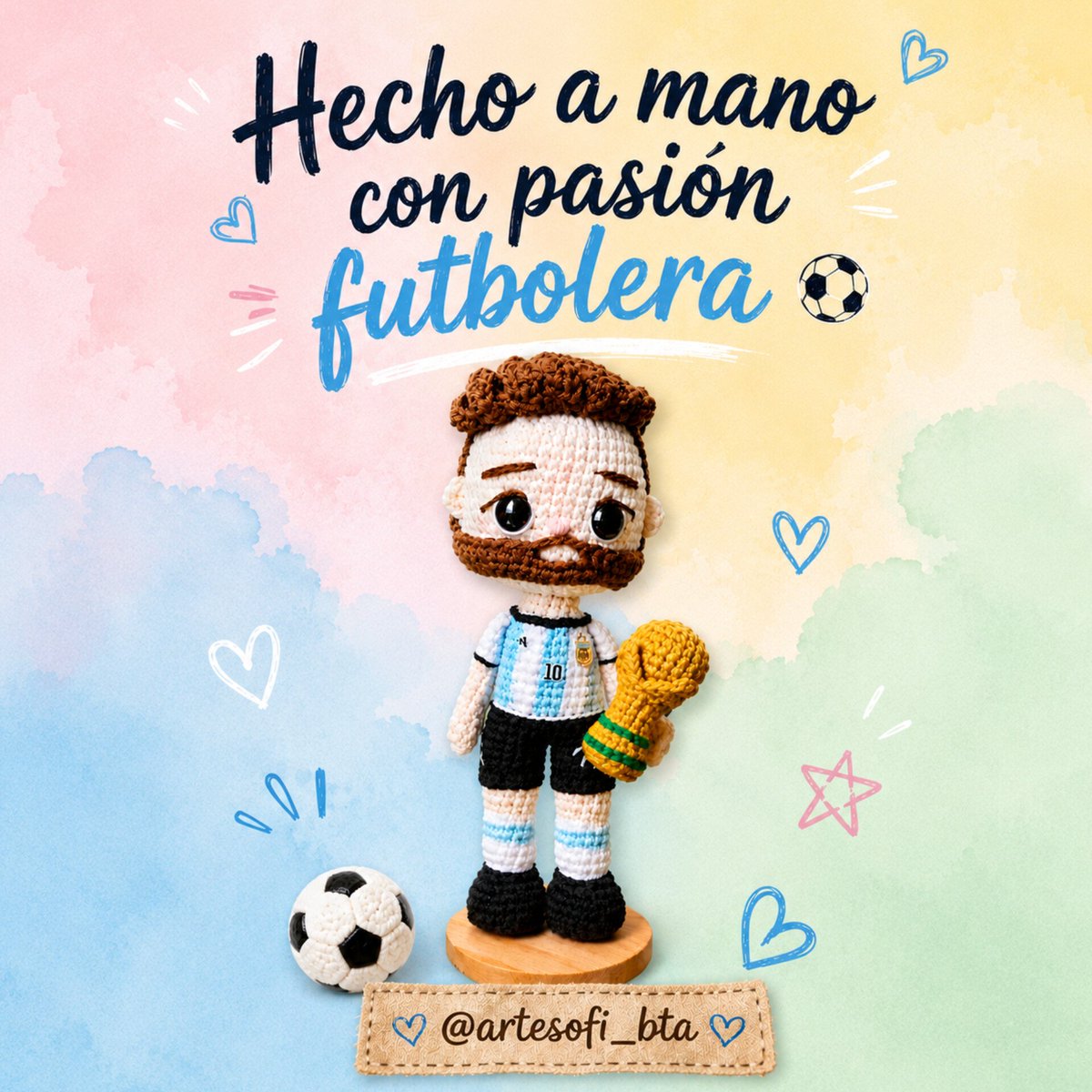 artesofi_bta's tweet photo. La malvinas son argentinas 🇦🇷

Lleva a casa a tu idolo en version amigurumi 🧶🪡

Agenda tu pedido YA
RT RT por favor https://t.co/hSVlMHHaLJ