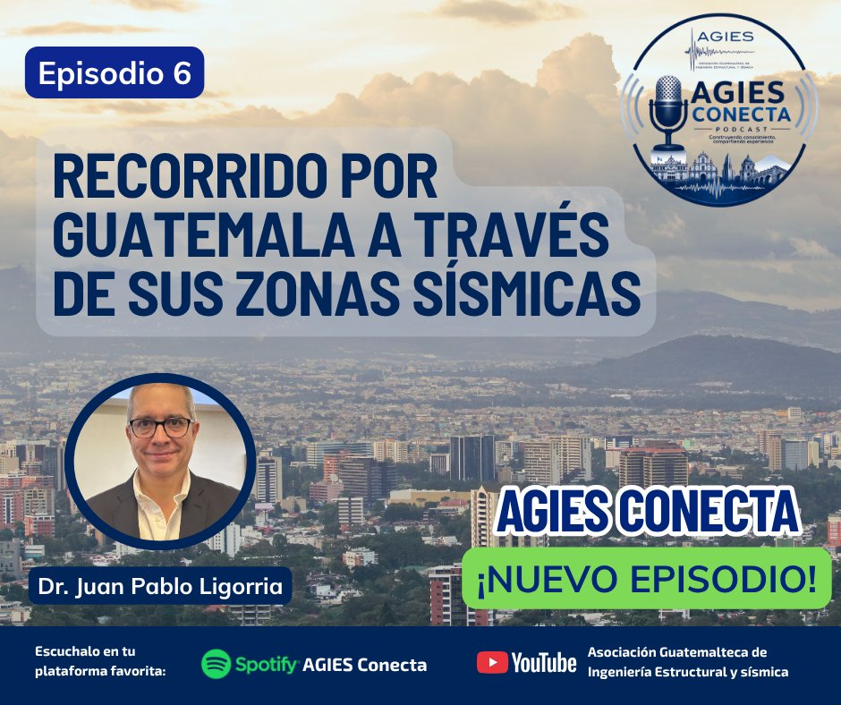 AGIESgt's tweet photo. 🎙️ ¡Nuevo episodio de AGIES Conecta!

Recorrido por Guatemala a través de sus zonas sísmicas

🎧 Escuche el episodio completo aquí:

🟢 Spotify:
https://t.co/nW80B4aLxE

🔴 YouTube:
https://t.co/0pHMnWgPKt

AGIES Conecta: construimos conocimiento y compartimos experiencias. https://t.co/AijSaD9D72