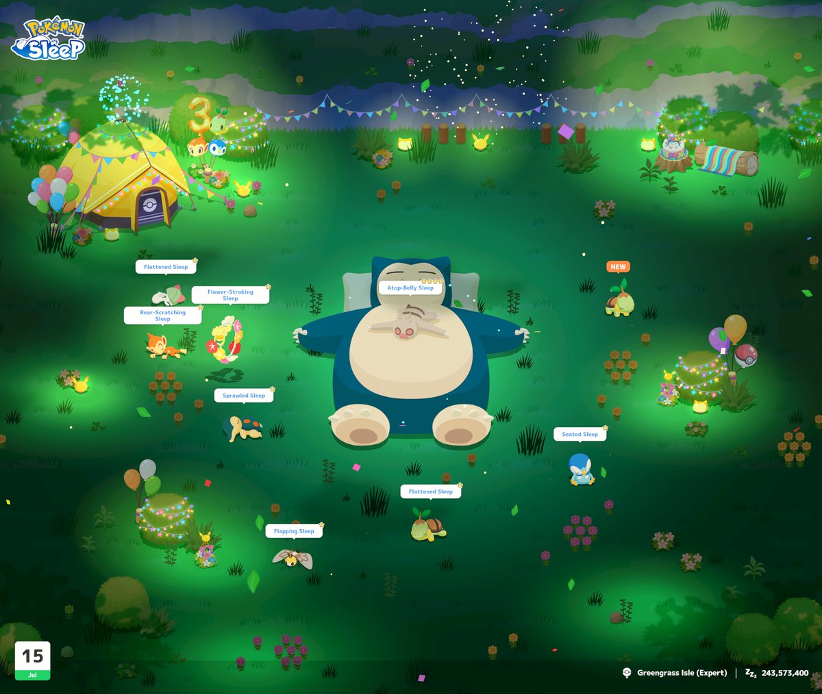 arnold18511's tweet photo. #ポケスリ3周年をみんなで
おはようございます☀
ナエトル星3が新寝顔🆕

デイリーギフトがポケサブレ！
今週サブレが溶けているので、1枚でも助かります🍪 https://t.co/2MBqrkGg7T