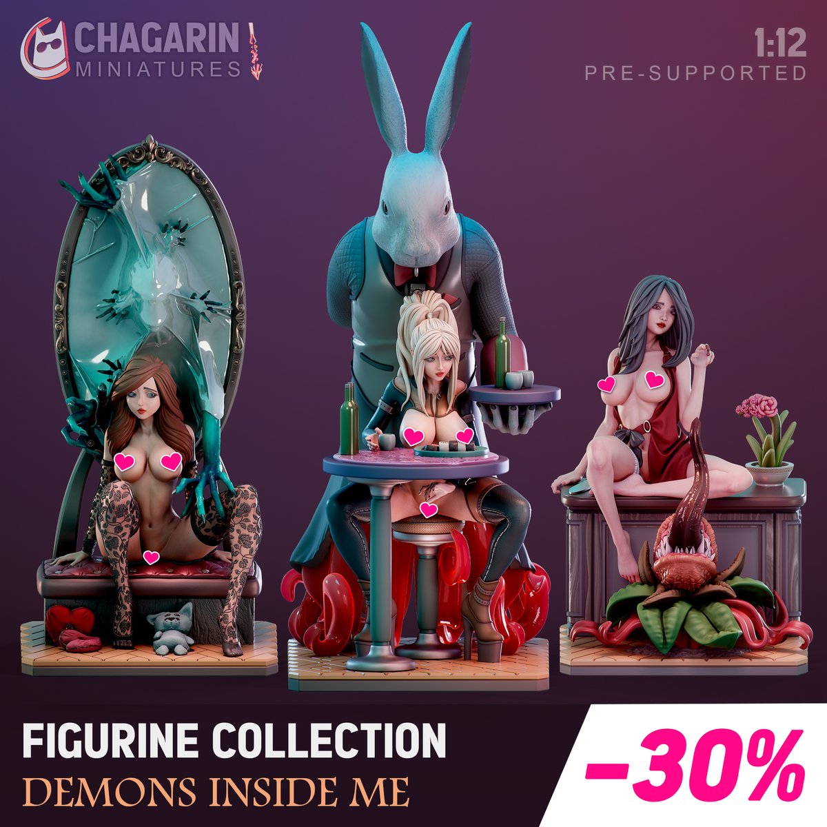 chagarin139's tweet photo. FIGURINE COLLECTION / DEMONS INSIDE ME / 3 PIECES
#figurinecollection #ResinPrinting #stl #3DFanart https://t.co/PB2EAEGVlJ
