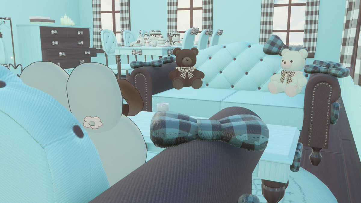 Beni_moth's tweet photo. 『たっぷりチョコミントルーム -Plenty Chocomint Room-』を公開しました！🎉

チョコミントカラーで統一されたお部屋です🍫🌿

ワールドのリンクはツリーに記載してます！
 #VRChat_world紹介 https://t.co/fU0LbQczRd
