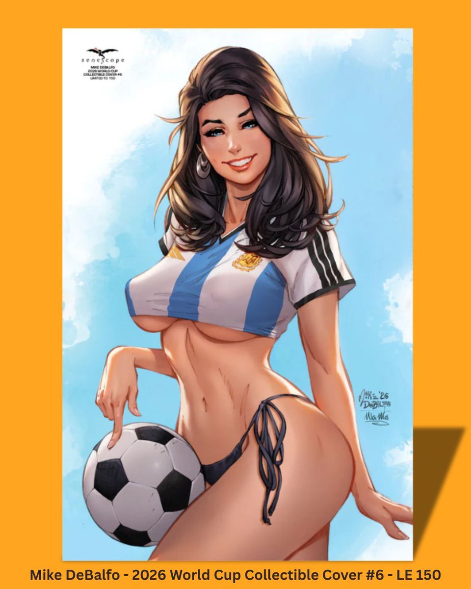 Zenescope's tweet photo. VAMOS ARGENTINA🇦🇷 Another World Cup Collectible has hit the web store‼️ You better hurry before these covers sell out too🐉 SHOP HERE👇
https://t.co/UCMoSa4eC1
#zenescope #zennation https://t.co/vicW3wFQMF