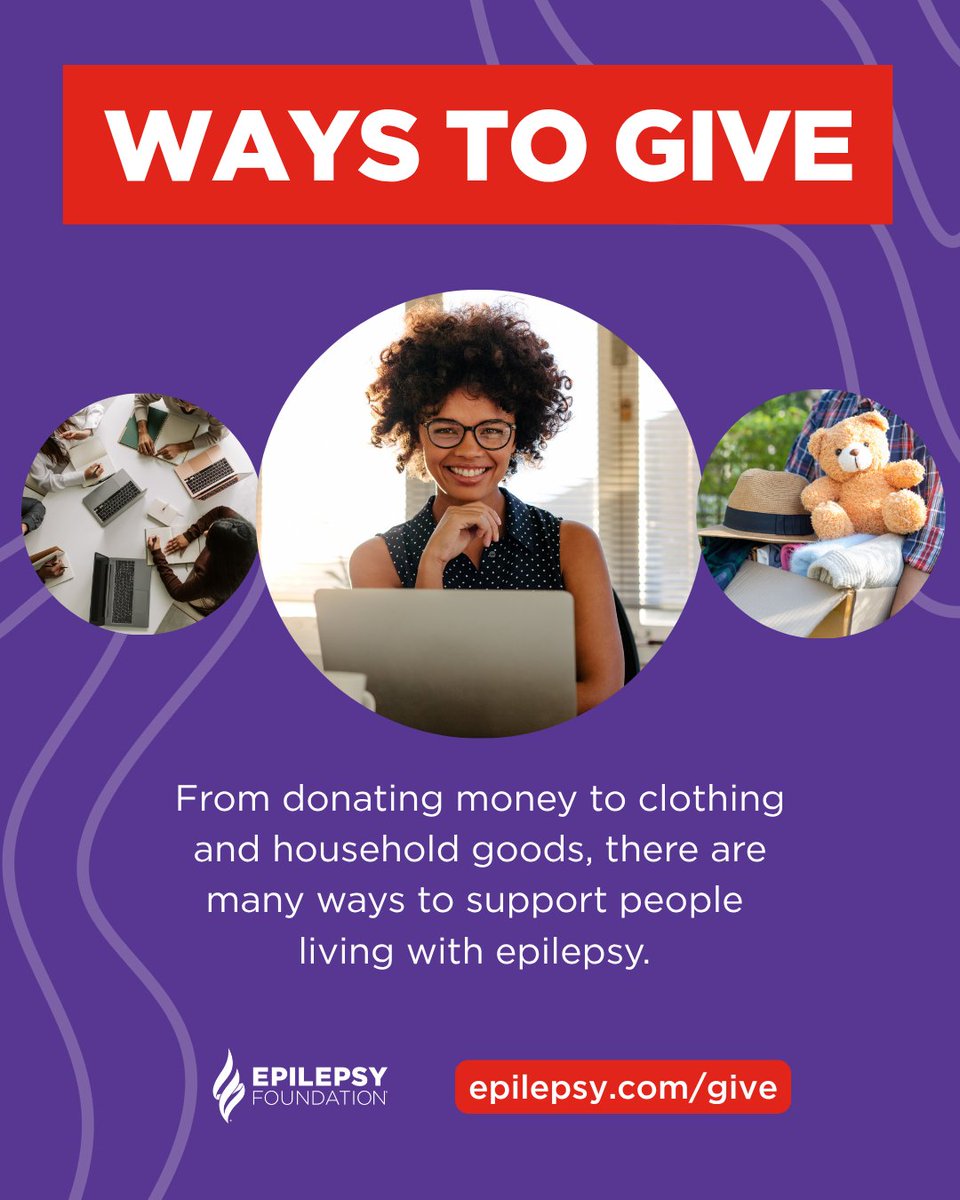 EpilepsyFdn's tweet photo. Today is Give Something Away Day! Giving comes in many forms. Whether you donate, participate in a fundraiser, or share epilepsy awareness resources with your community, your support helps ensure no one faces epilepsy alone. https://t.co/4n43rBB0t7 https://t.co/824gQxpwlW