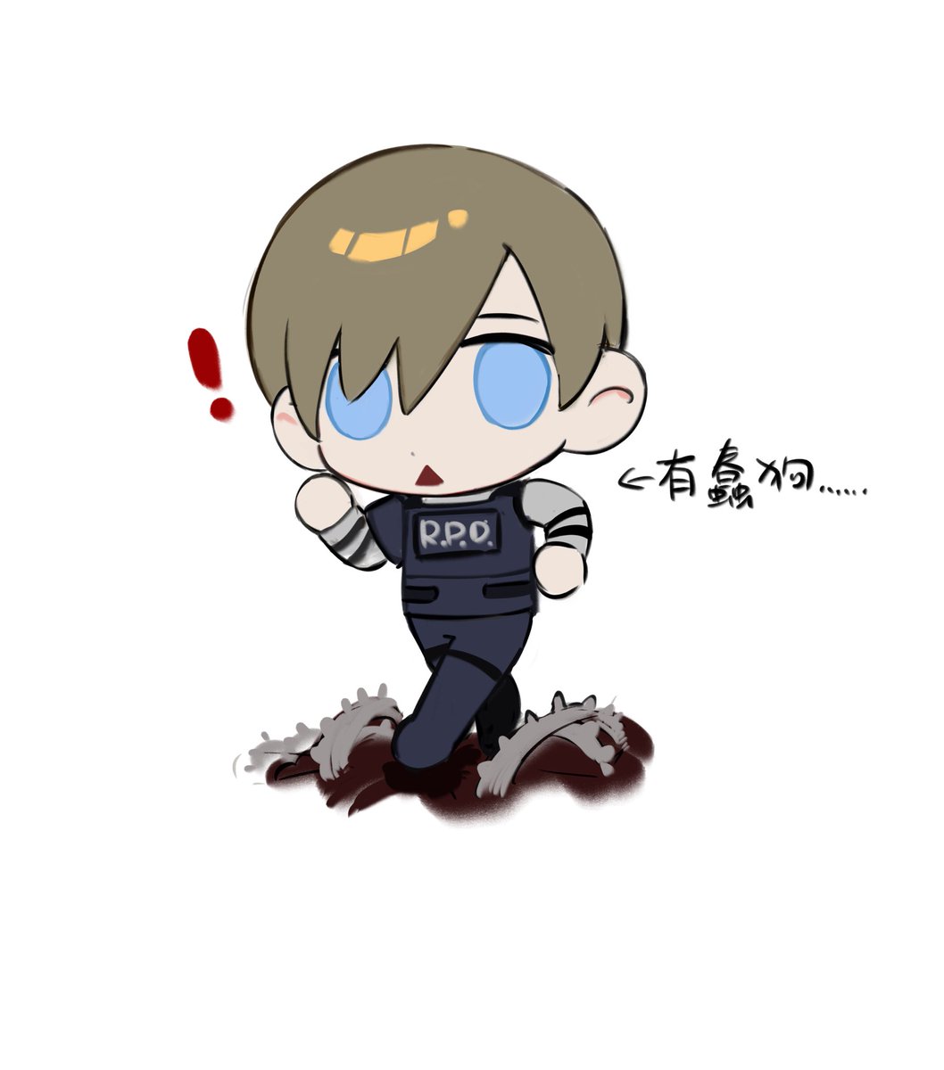 Plerotomato's tweet photo. #dbd #dbdfanart 
⚠️：有性转拉郎可能ooc 
其实本色鬼到现在都没有勇气玩生化2，实在是太恐怖了😭玩得我心脏突突的这跟看实况完全不一样😭好在dbd里可以品尝美味里昂😋如果排到rd的话就是我了（完全的游戏新手∠( ᐛ 」∠)＿） https://t.co/yxmU4KMo38