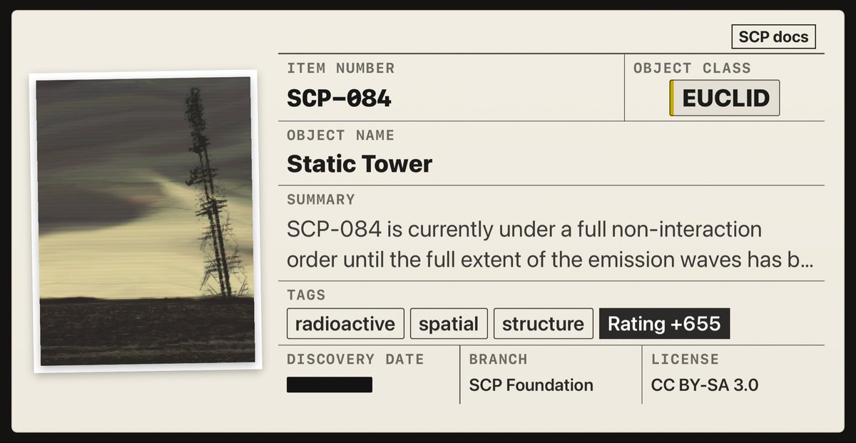 SCP Docs | Discover Amazing SCPs tweet media