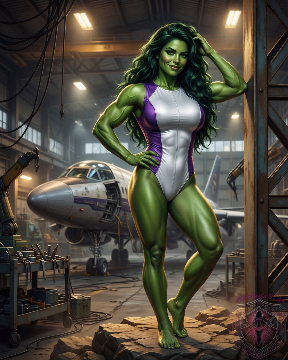 SkyeDigitalTale's tweet photo. She-Hulk
-----
Follow for more 😉🩷
#aiart #aigirl #digitalart #digitalillustration #SheHulk #Marvel #Hulk #FanArt #SuperHeroine https://t.co/r48pMqYr7I