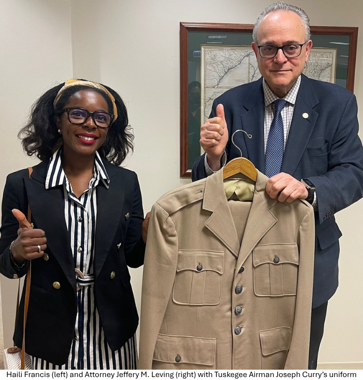 dadsrights's tweet photo. #TBT: It was a pleasure connecting with Haili Francis from the Smithsonian National Museum of African American History and Culture in my law firm to discuss the critical work of preserving African American history – especially the heroism that inspire and empower our children. During our conversation, we viewed the authentic uniform of Tuskegee Airman Joseph Claborn Curry — a powerful symbol of courage and resilience. I firmly believe that sharing these powerful narratives not only honors our country’s African American heritage but also helps guide and uplift the next generation. I look forward to future collaborations dedicated to honoring and sharing this important legacy.
Like and follow @dadsrights
https://t.co/Jn1YiGE4oL
0#ChicagoCustodyLawyer #NMAAHC #PreservingHistory #BlackHistory