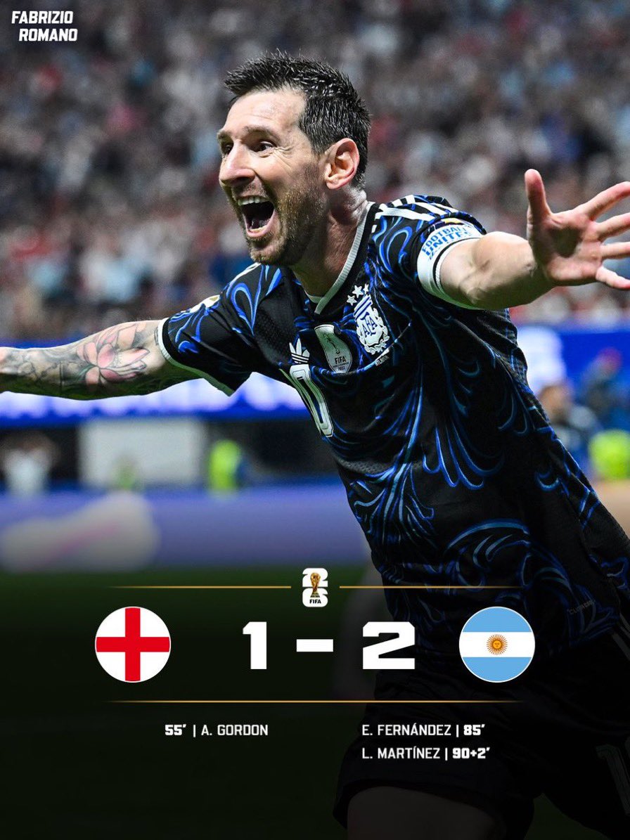 markklfc's tweet photo. Diego Simeone on Lionel Messi leading Argentina past England into the World Cup Final.

🎙️ Reporter: “Diego, once again Lionel Messi has carried Argentina on the biggest stage. How does he keep doing it?”

🗣️ Diego Simeone:

“Because pressure doesn’t break Lionel Messi it obeys him. When the entire stadium is shaking, when millions of Argentines can barely breathe, Messi becomes the calmest man on the pitch. That’s why he’s different.”

“England threw everything at Argentina. They pressed, they fought, they believed they could stop him. But the cruel reality is this: you can chase Messi for 90 minutes and he’ll still find the two seconds that destroy your entire game. That’s exactly what he did tonight. Two assists. Two moments. One ticket to another World Cup final.”

“People will talk about those passes for years, but they still won’t understand them. Those weren’t ordinary assists they were acts of genius. He sees spaces that don’t exist for anyone else. By the time defenders realise what’s happening, Argentina are already celebrating.”

“The biggest thing Messi gives Argentina isn’t goals or assists. It’s belief. The second he touches the ball, eleven Argentine players suddenly believe they’re unstoppable. The crowd believes. The country believes. That’s the power of a true leader.”

“And let’s stop pretending this is normal. A 39-year-old should not be deciding World Cup semi-finals against one of the strongest teams on the planet. Yet here he is again, carrying an entire nation on his shoulders without asking for sympathy, without making excuses, just producing magic when it matters most.”

“I’ve always admired warriors, and Lionel Messi is the greatest warrior football has ever produced. He doesn’t scream. He doesn’t need to. He lets the ball speak, and when it does, the whole football world falls silent.”

“Every generation waits for a player who can make a nation dream. Argentina didn’t just find one they found Lionel Messi. And tonight, once again, he rescued an entire country. If that’s not greatness, then greatness doesn’t exist.”