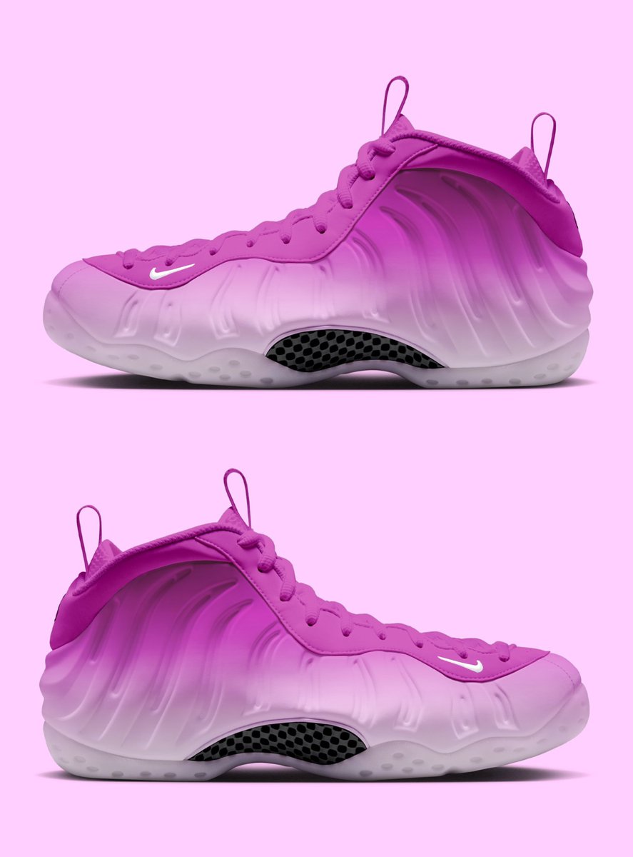 JustFreshKicks's tweet photo. Nike Air Foamposite One "Pink Gradient" Releases Summer 2027 🌸 https://t.co/w1TK0XCjJN