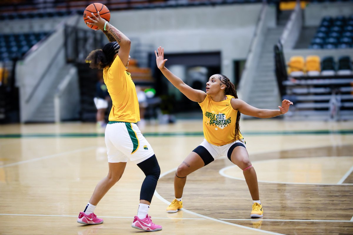 NorfolkStateWBB's tweet photo. Back in that mode 😤

#BEHOLD🔰 https://t.co/Fadvn33lTA