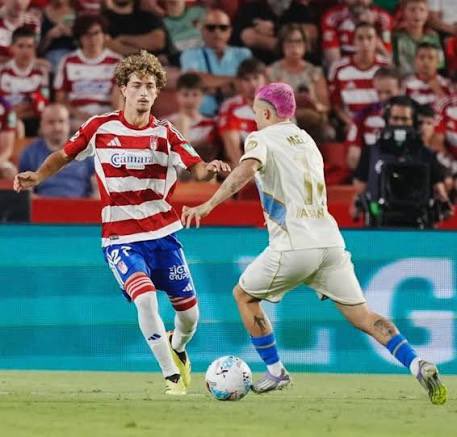 Carsteinn's tweet photo. Con la parálisis de los despachos, mirar abajo es obligatorio y, por suerte, sanador. De los 12 canteranos que sudan en pretemporada con el @GranadaCF , hay varios perfiles fresquísimos @CanteraNazari con datos y características para tirar la puerta abajo este año. https://t.co/OmjQT7HvBU