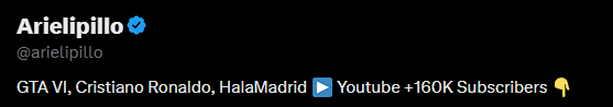 The_FACA's tweet photo. @arielipillo juego sobrevalorado,
Jugador sobrevalorado
Madridista
No te conoce nadie
No te cansas de pasar verguenza? https://t.co/Zzy19cMqUd