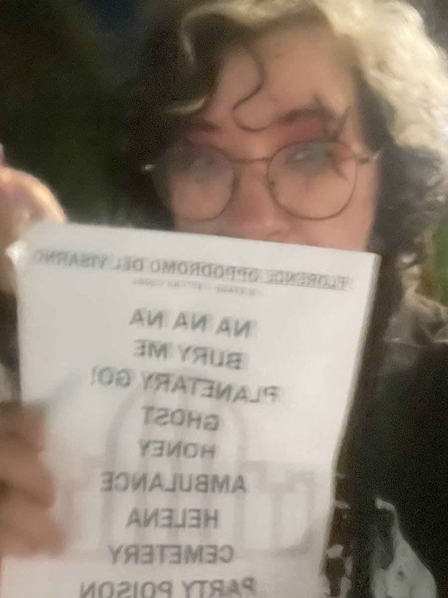 hoMOOSExuality's tweet photo. I GOT THE FUCKING B-STAGE SETLIST AND A PLECTRUM BE SO REAL #MCRflorence https://t.co/EqRxs0gxix