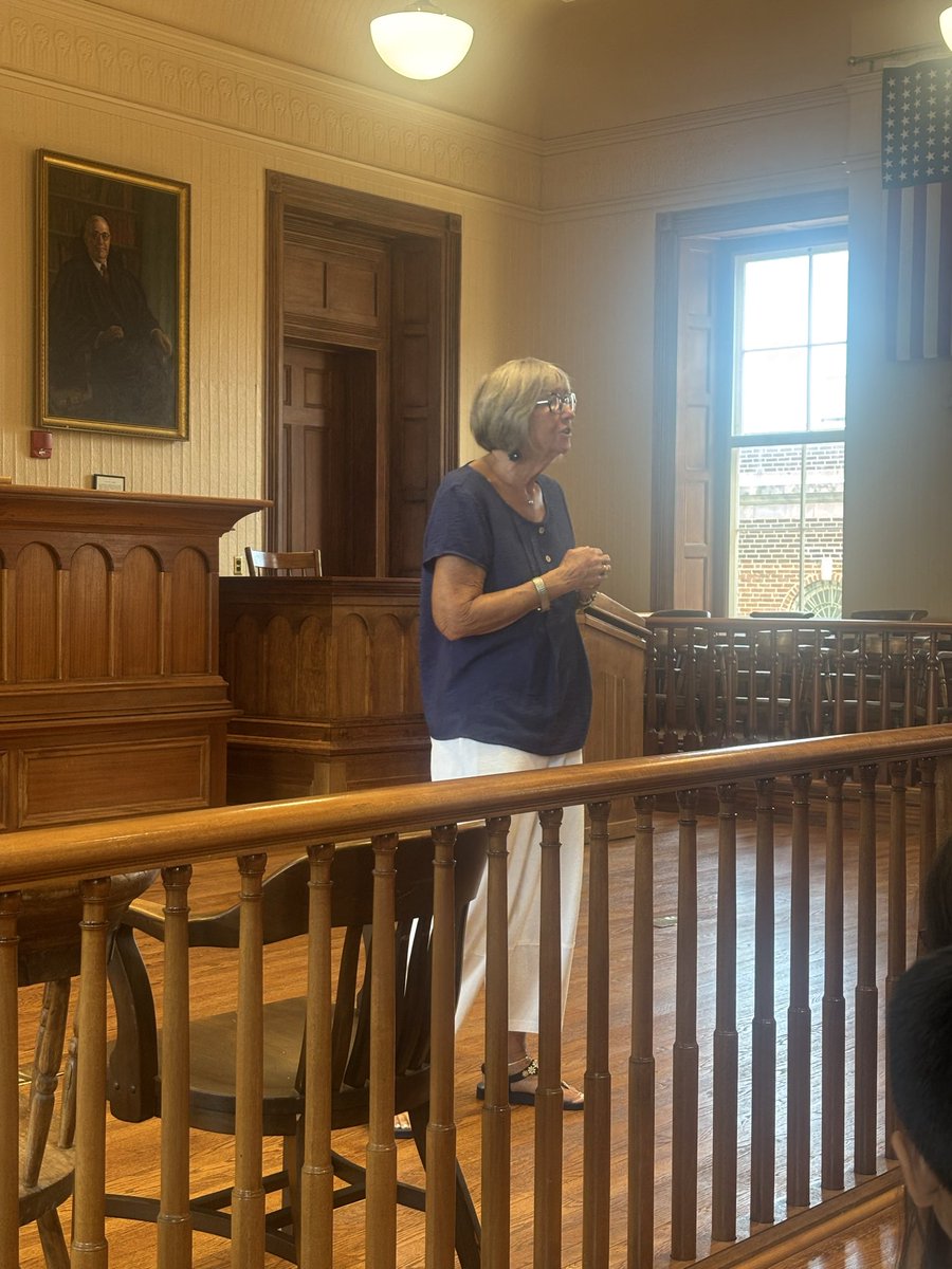 MsRoweLiteracy's tweet photo. We learned so much from Judge William Mennen, First Assistant Prosecutor Joseph Parvecchia, Sheriff Fred Brown, and our amazing county clerk, Mary Melfi, who organized this amazing visit for our students to the historic courthouse! @FlemRarSchools https://t.co/898OXMV0nc