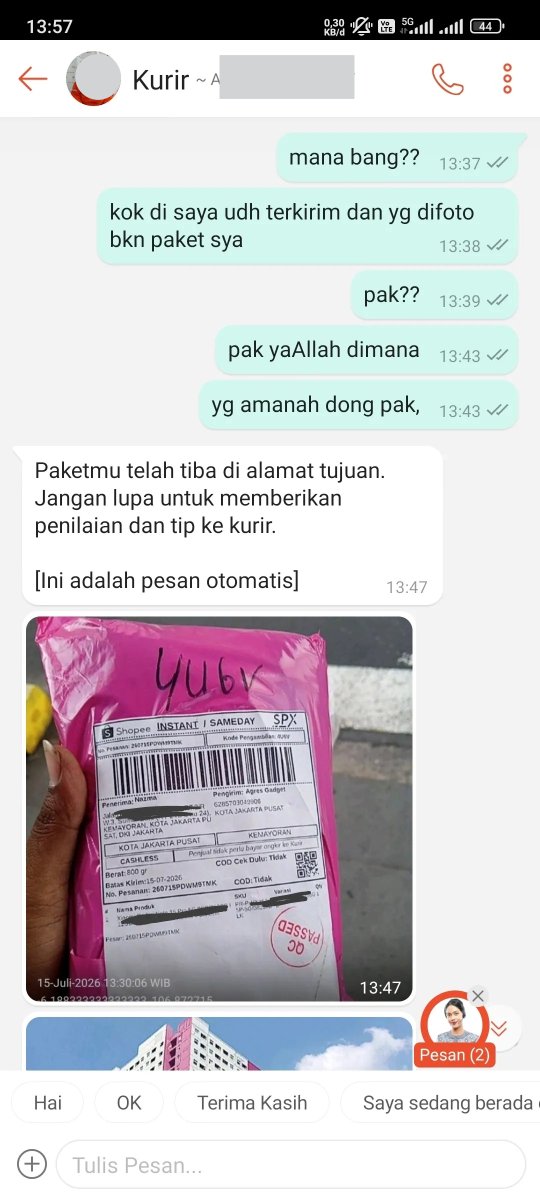 txtharihariWNI's tweet photo. Nyesek banget rasanya
Sengaja pilih pengiriman instan karena barangnya lumayan mahal dan mau langsung dipakai
Udah nggak sabar nunggu, eh ternyata barangnya nggak sampai ke tangan

Kalau memang benar ada penyalahgunaan di proses pengiriman, sakit hati banget😭 https://t.co/Citmzoo6CR