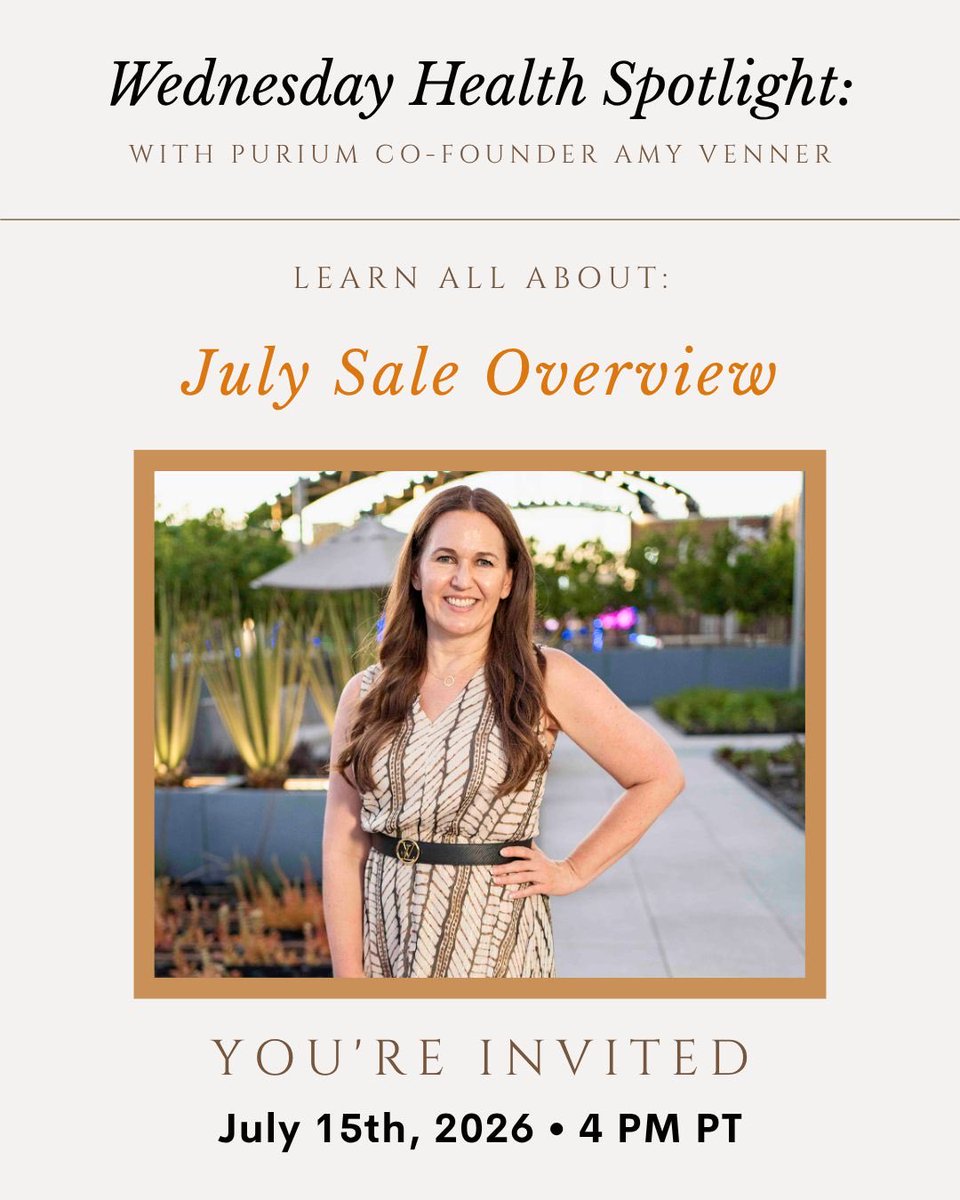 purepluspremium's tweet photo. Join Purium Co-Founder Amy to learn about the Freedom to Feel Good Sale products and how to incorporate them into your summer wellness routine. Today at 4pm PT! https://t.co/oYB6JJYeP2 https://t.co/pMnAkWuLl7