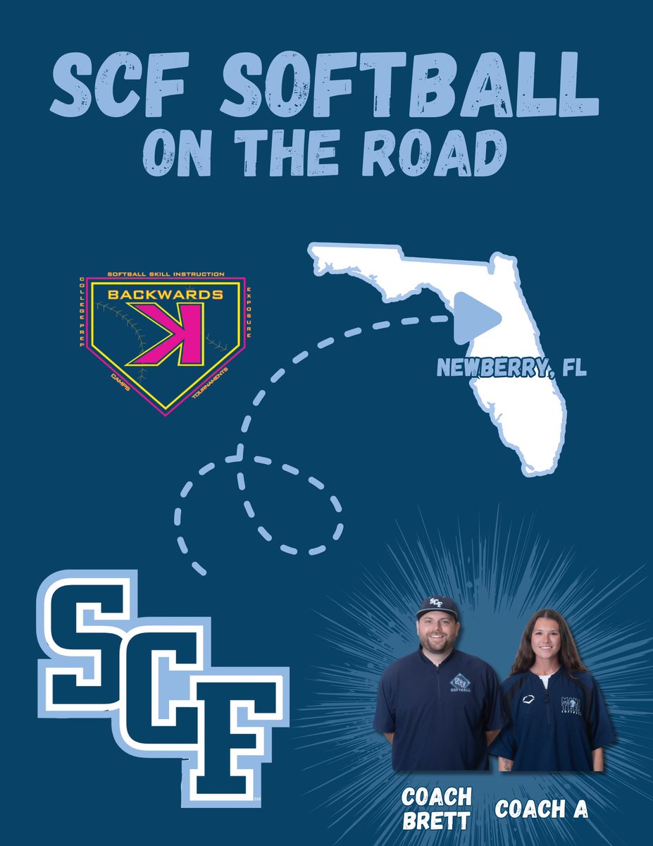 SCFManateesSB's tweet photo. SCF softball is in Newberry this weekend for Backwards K. Drop your schedules! #RollTees https://t.co/6OVPkAiIjX