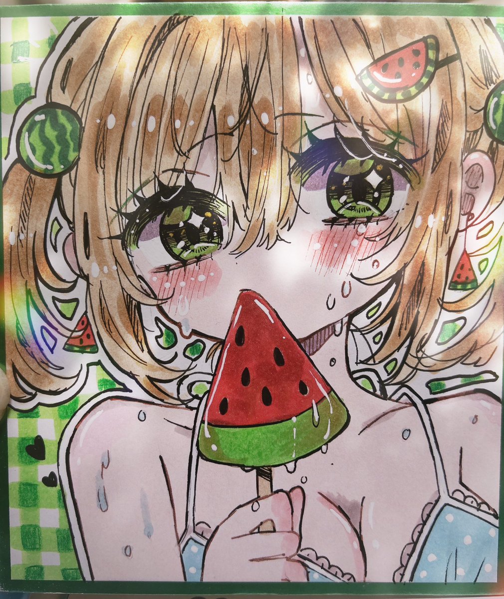 彩菜イラストオーダー　6月用② 夏っていいね！！♡(๑˃̵ᴗ˂̵)