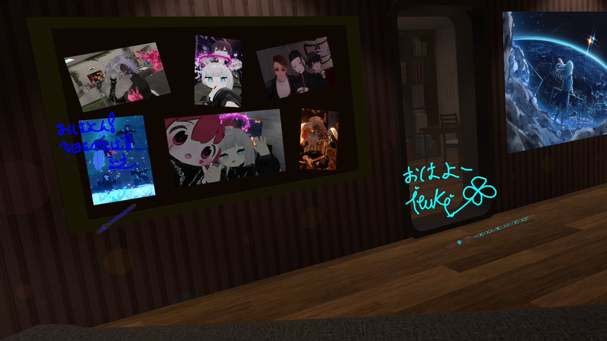 VRNaTujina's tweet photo. おはなつ～！
最近V睡のためだけにぶいちゃ起動してる...
今日も書き置きありがと～！！！ https://t.co/JrNXcVTJBE