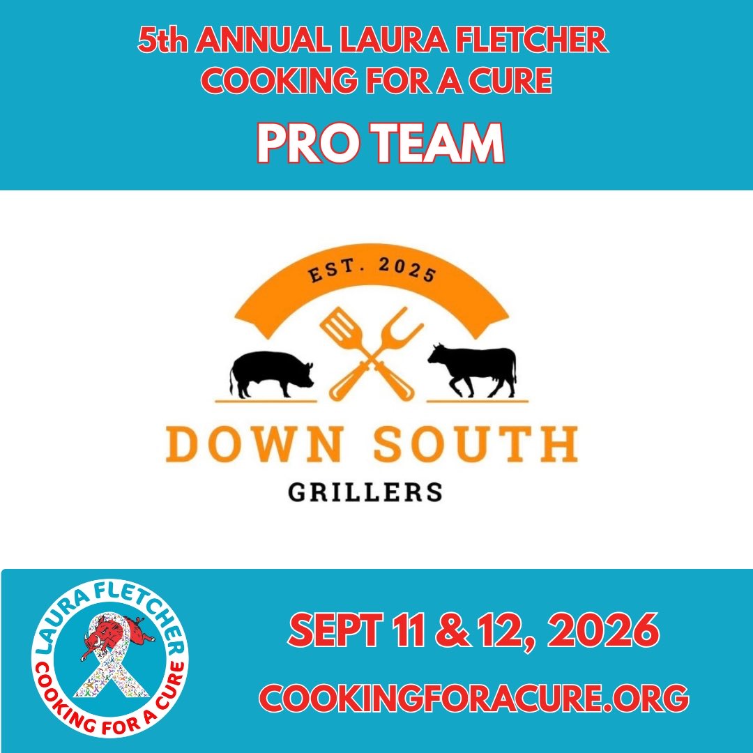 CFCarkansas's tweet photo. 🚨NEW TEAM ALERT🚨 
⭐️PRO DIVISION⭐️
Entering the 5th Annual Laura Fletcher Cooking for a Cure from BRIGHTON, TN, WELCOME TO THE CFC FAMILY, Down South Grillers!  See you in September! https://t.co/YOaQGKKfqY