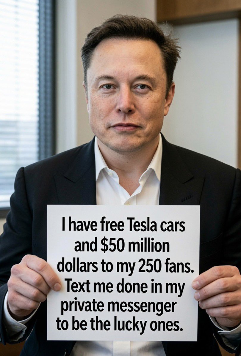 ElonVisioniX's tweet photo. 🚀 If you had the chance to receive either a brand-new Tesla or $50 million, which would you choose and why? 🤔

Drop your answer in the comments:
⚡ Tesla
💰 $50 Million

Don’t forget to like and share this post with a friend. 👇 https://t.co/vHfFfFfiSt