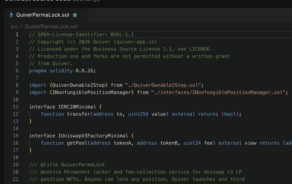 quiver_fi's tweet photo. Yo @UNCX_token 

What do you think about our perma locking contracts for lp on RobinHood?

https://t.co/PxtwK9egPB

Verified btw, unlike anything from noxa

Security matters https://t.co/yjrOU4SBAI