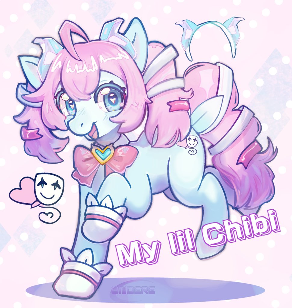 Lilundere's tweet photo. Oh no she got turned into a MLP
 #chibmin @chibidoki (reuploaded cuz I wanted to fix somethings) https://t.co/zRU8KzfA0F