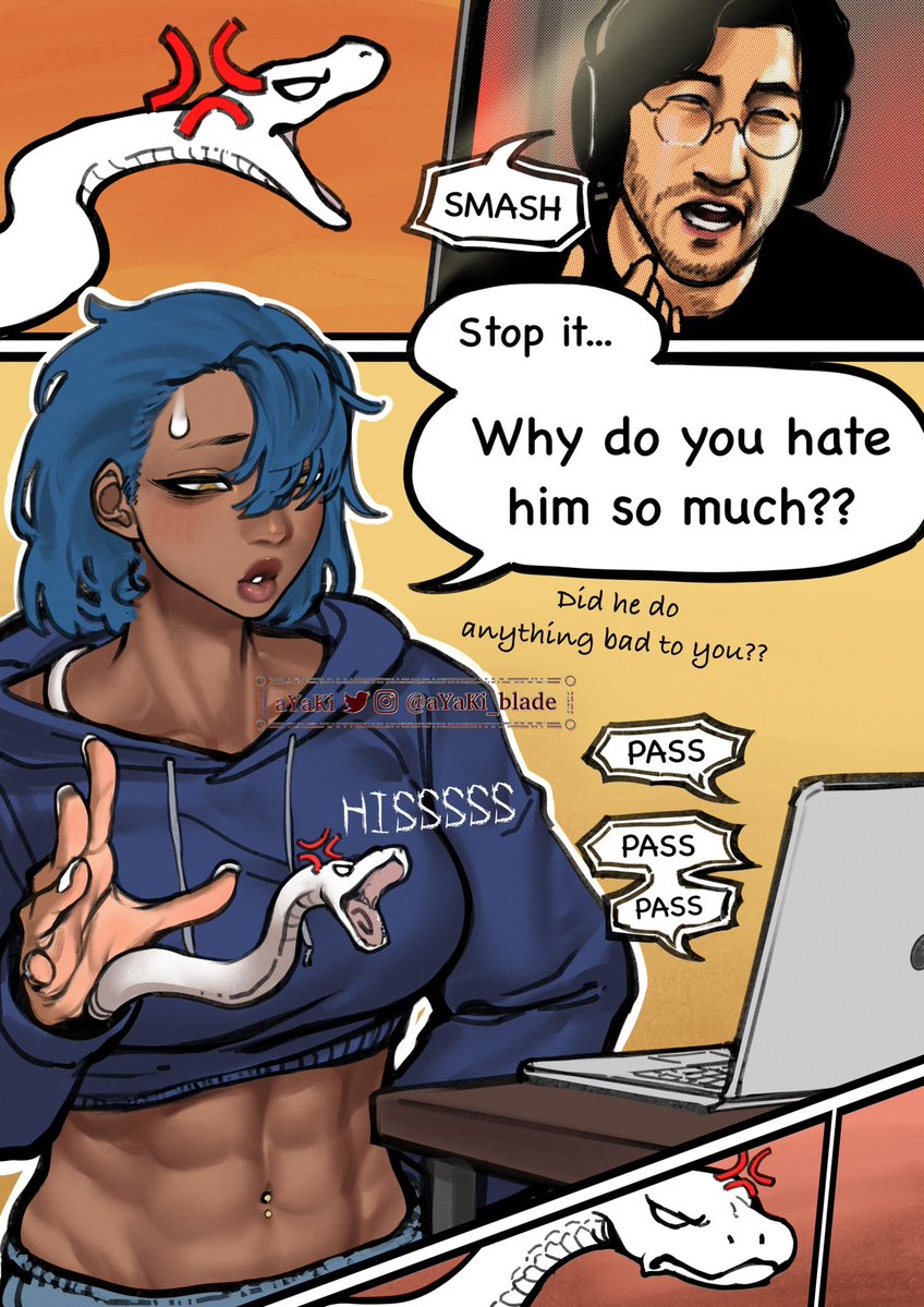 aYaKi_blade's tweet photo. The reason why this snake hate Markiplier https://t.co/5jFILJHXPc