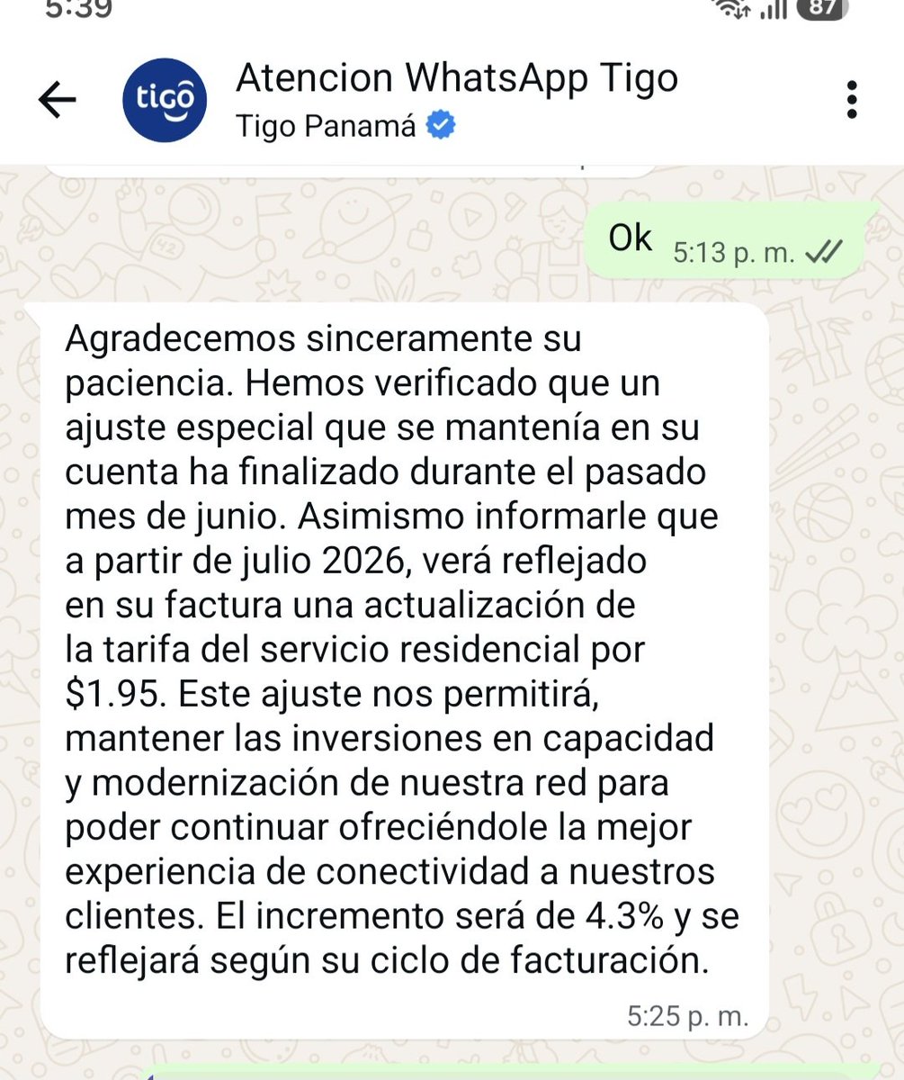 tony_507's tweet photo. Respuesta de @TigoPanama a la alza de los servicios de casa y celular, suben cuando les da la gana y brindan un pésimo servicio. Nadie hace nada @AcodecoPma @AsepPanama y en enero vuelven a subir todo https://t.co/xy8dpJu0ai