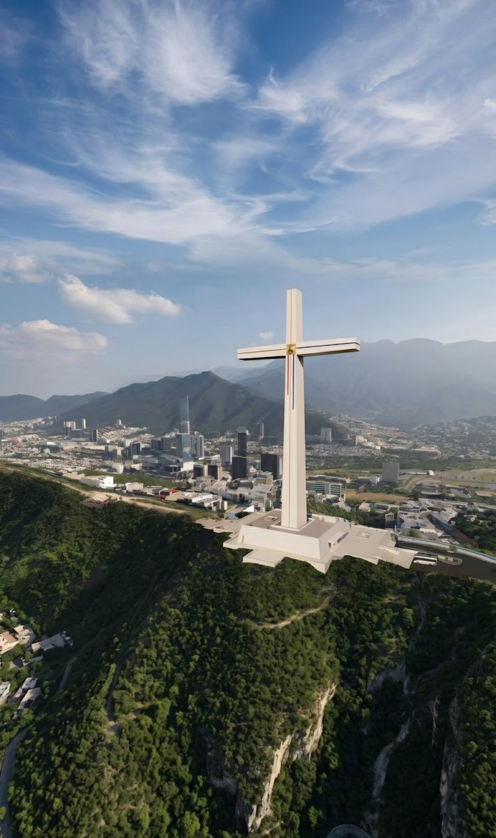 vicraya2's tweet photo. AVANCES | La Cruz de la Misericordia (170m) 🙏💥💯💯
La Cruz católica más alta del mundo se levanta en Monterrey 😱😱💥💥💯💯
170 metros de altura en construcción en lo alto del Cerro de la Loma Larga.
Cuarto tramo en proceso 🏗👏👏 https://t.co/64CrrlcnGr