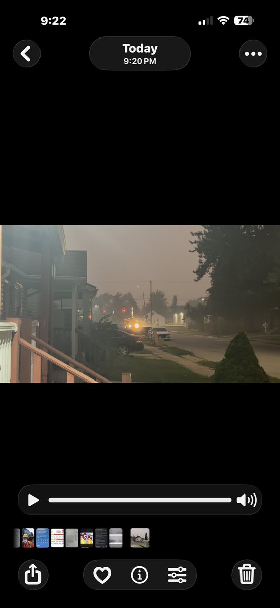 BryanPK1974's tweet photo. Smoke rolling in from Canada 🇨🇦 is brutal already 😡 https://t.co/JAF8pSqEV5