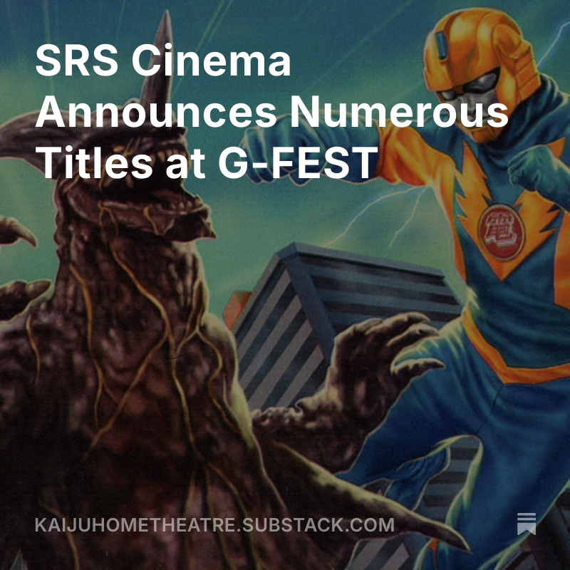 TokuHomeTheatre's tweet photo. SRS Cinema Announces Numerous Titles at G-FEST
https://t.co/mk4f9N0SNL
#SRSCinema #BluRay #PhysicalMedia #Tokusatsu #Kaiju #DenAce #MinoruKawasaki #KaijuGuy #AbuTheGiant #FireFoxTochionger #GFEST https://t.co/whaD8tBCTj