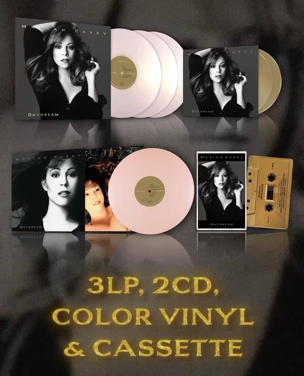 feirinhavinil's tweet photo. PREPAREM OS BOLSOS!

Mariah Carey vai lançar, nessa sexta, novas edições do Daydream em comemoração aos 30 anos do ábum.

Até o momento teremos LP triplo/único, CD duplo e cassete. https://t.co/kn2ddp3upv