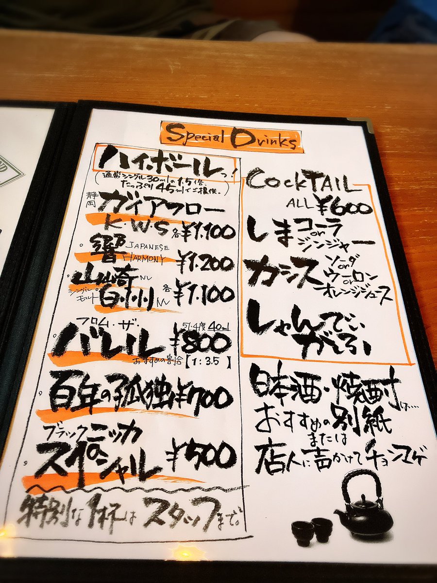 メニュー貼っておきます