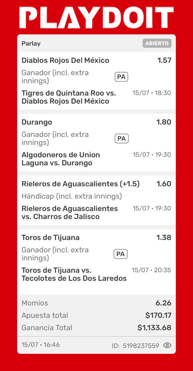 cherch_bets's tweet photo. Vamos con la LMB después de la pechofriada de Inglaterra

Poquito bank porque me jodieron los ingleses https://t.co/5dmVu5WoyT