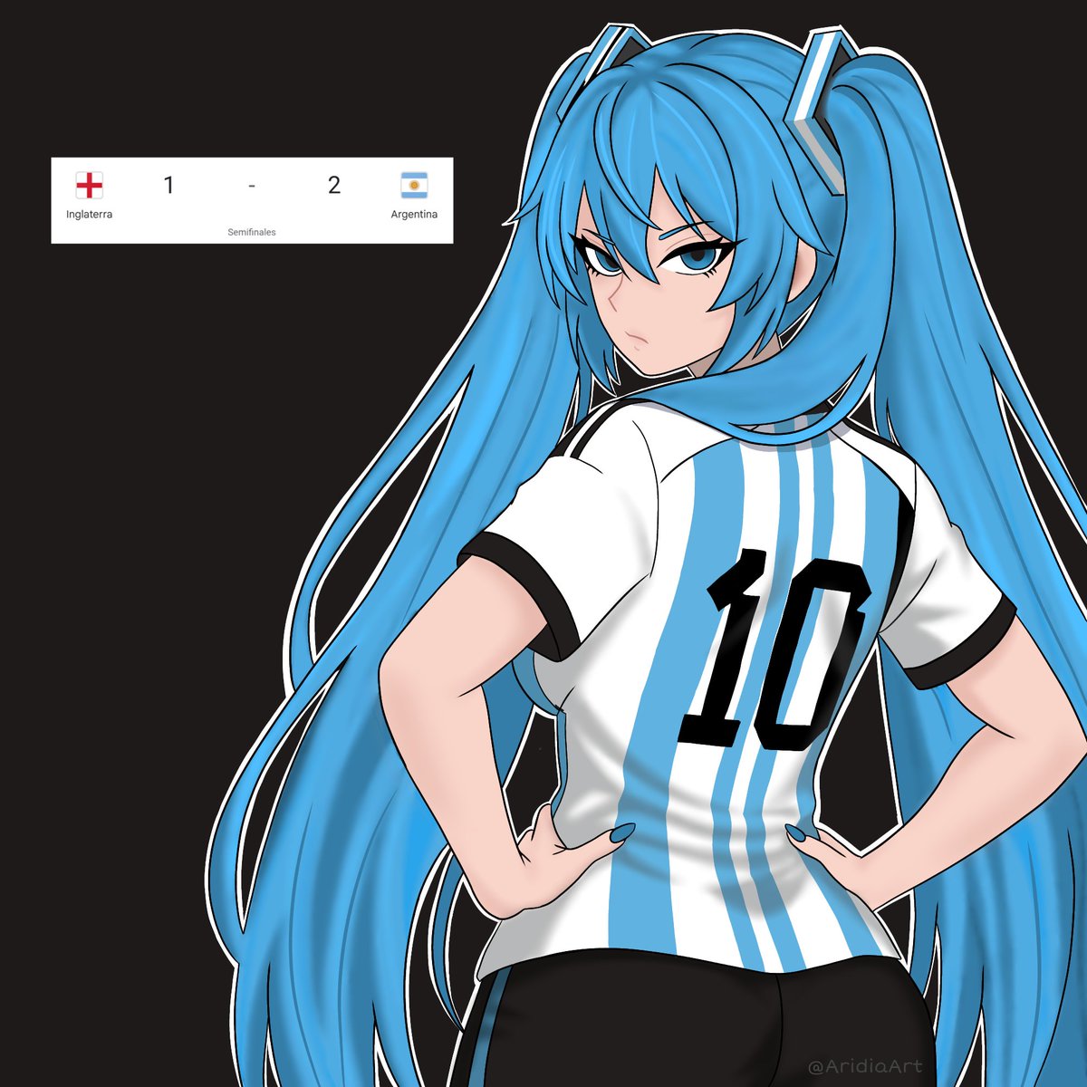 AridiaArt's tweet photo. Miku is Argentine now 🩵🤍
#worldcup #argentina #miku https://t.co/WrK2ZvOzEt