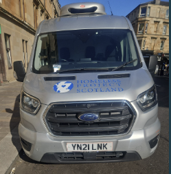 hp_scotland's tweet photo. 🚨 Our volunteer food collection van arrived at 5:30pm to collect donated food for people experiencing homelessness.

By 5:32pm just 2 minutes later it had been issued with a £50 parking ticket.

If this happens every day, it will cost our charity £50 every time we collect food money that should be feeding people, not paying parking penalties.

We're asking @Glasgowcc City Council to work with us to find a practical solution before this begins to affect this vital service.

Please share. 💙

#HomelessProjectScotland #Glasgow #FeedTheHungry