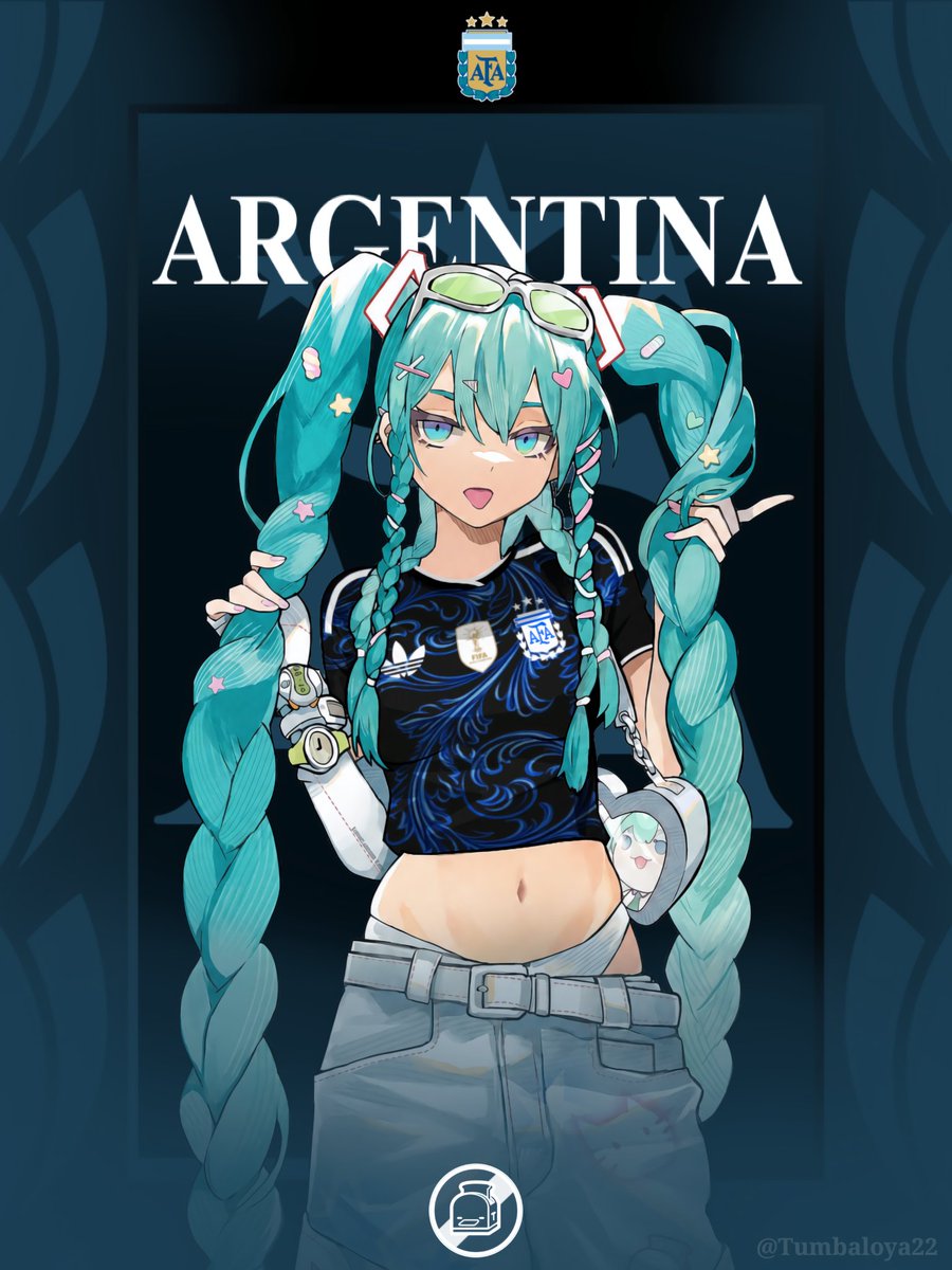 Tumbaloya22's tweet photo. Hatsune Miku, de Argentina, con la de Argentina. https://t.co/CvGjMWLgmZ