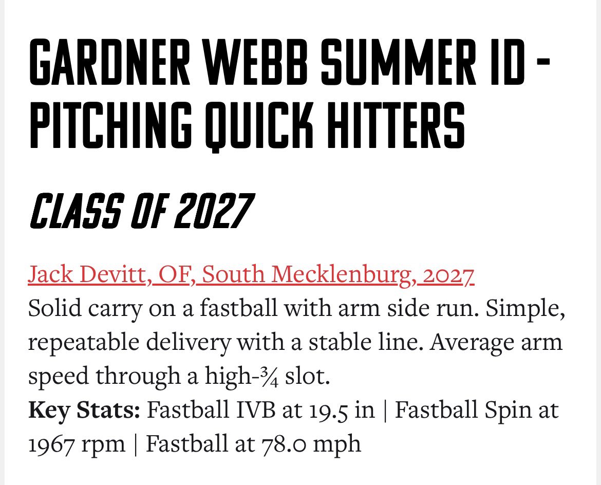 JackDevitt36's tweet photo. Thank you for these write ups as well as the opportunity to go to this event.
@sthmeckbaseball @Performance_X2 @HoopPBCarolina @JBC_Baseball 
@PrepBaseballNC https://t.co/TnveRNqWHC