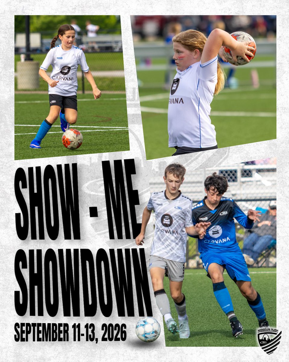 MoRushSoccer's tweet photo. Every tournament promises games. The best tournaments deliver an experience.

The Show-Me Showdown is built for individuals who value organization, quality competition, and an environment where players can perform at their best. From scheduling and facilities to the atmosphere surrounding every match, every detail is designed to make the weekend better for players, coaches, and families alike.

Register your team now at https://t.co/xlbU0pomCX