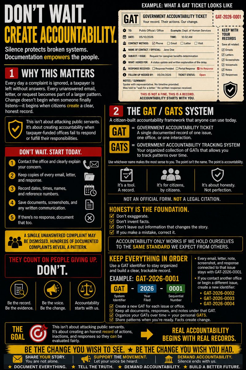 MeasuredExplo_'s tweet photo. @RandPaul @JamesOKeefeIII I created a government accountability system. It's not just for government either. Can be used for insurance, places of work, schools, etc. It's called the Government Accountability Tracking System. Read the poster and share so we can start building up the complaints. #GATS https://t.co/9puOkXURVi