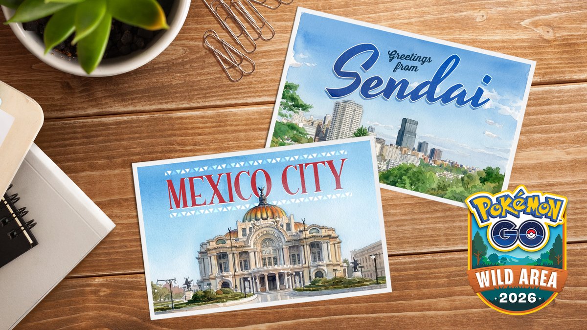 PokemonGoApp's tweet photo. Trainers, #PokemonGOWildArea is returning in November 2026! 🥳

And for the first time ever, we’ll be hosting the citywide event in two cities simultaneously: Sendai, Japan, and Mexico City, Mexico! 

Let’s GO! 

Learn more: 
https://t.co/5J93OJzaNe https://t.co/Qdo2Jg1YRC