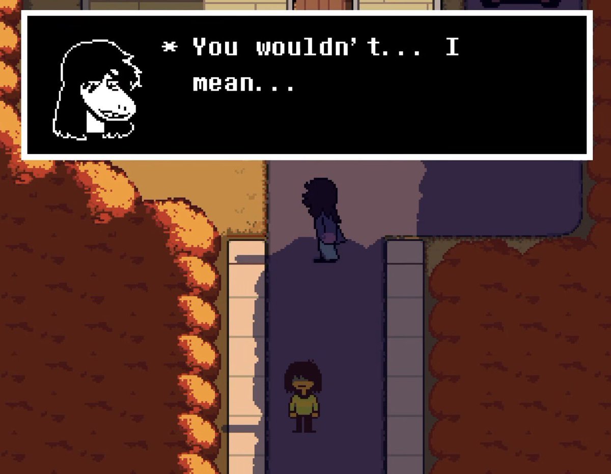 daxhaunts's tweet photo. going over wr dialogue again and susie really just wanted kris to be able to have a nice time too ☹️ oh susie you care so so much https://t.co/OFdpDdAfiQ